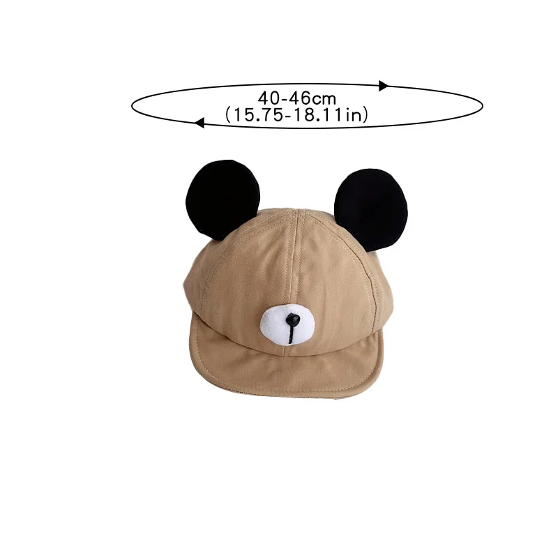 Cute Bear Ear Baby Hat Kids Boy Girl Soft Cotton Peaked Bonnet Caps Children Cartoon Casual Sun Visor Hats