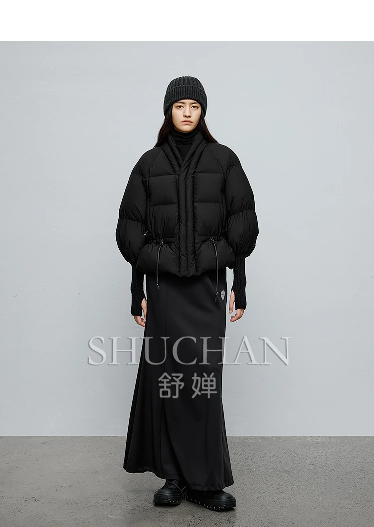 

Original Women's Clothing [Sports] 2025 Autumn and Winter Loose Casual Chinese V-Neck Pad Waist Down Jacket Women