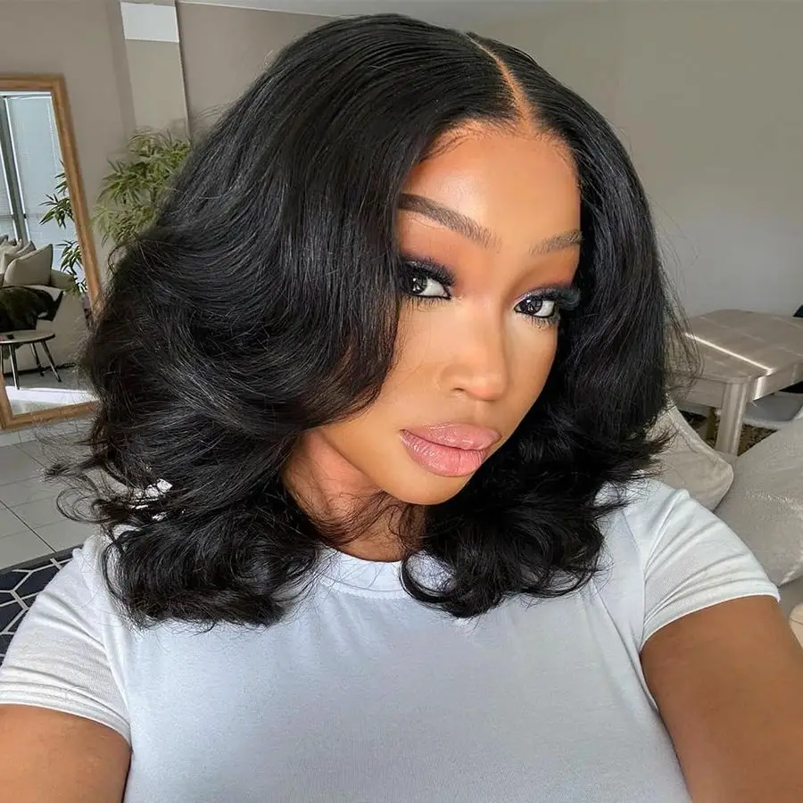 

Bob Wig Human Hair Wear and Go Glueless Wigs Human Hair Pre Plucked Pre Cut 180 Body Wave 5x6 Lace Front Short Bob Wigs Human Ha