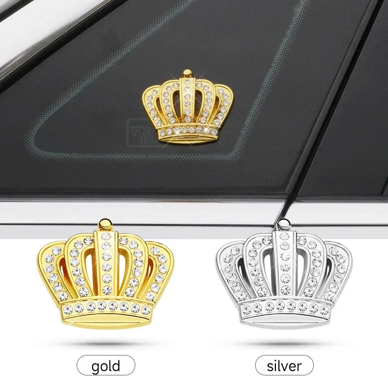 Metal Crown Car Window Emblem Badge Trunk Sticker for Chevrolet Ford Honda Toyota Audi BMW Nissan KIA Mercedes Benz Jeep