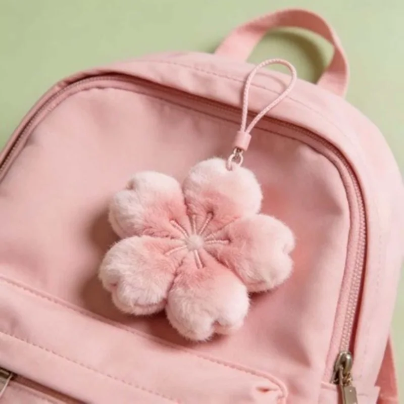 

2026 New Sakura Series Healing Plush Doll Pendant Keychain Cute Girl Gift for Girlfriend Bag Decoration SS