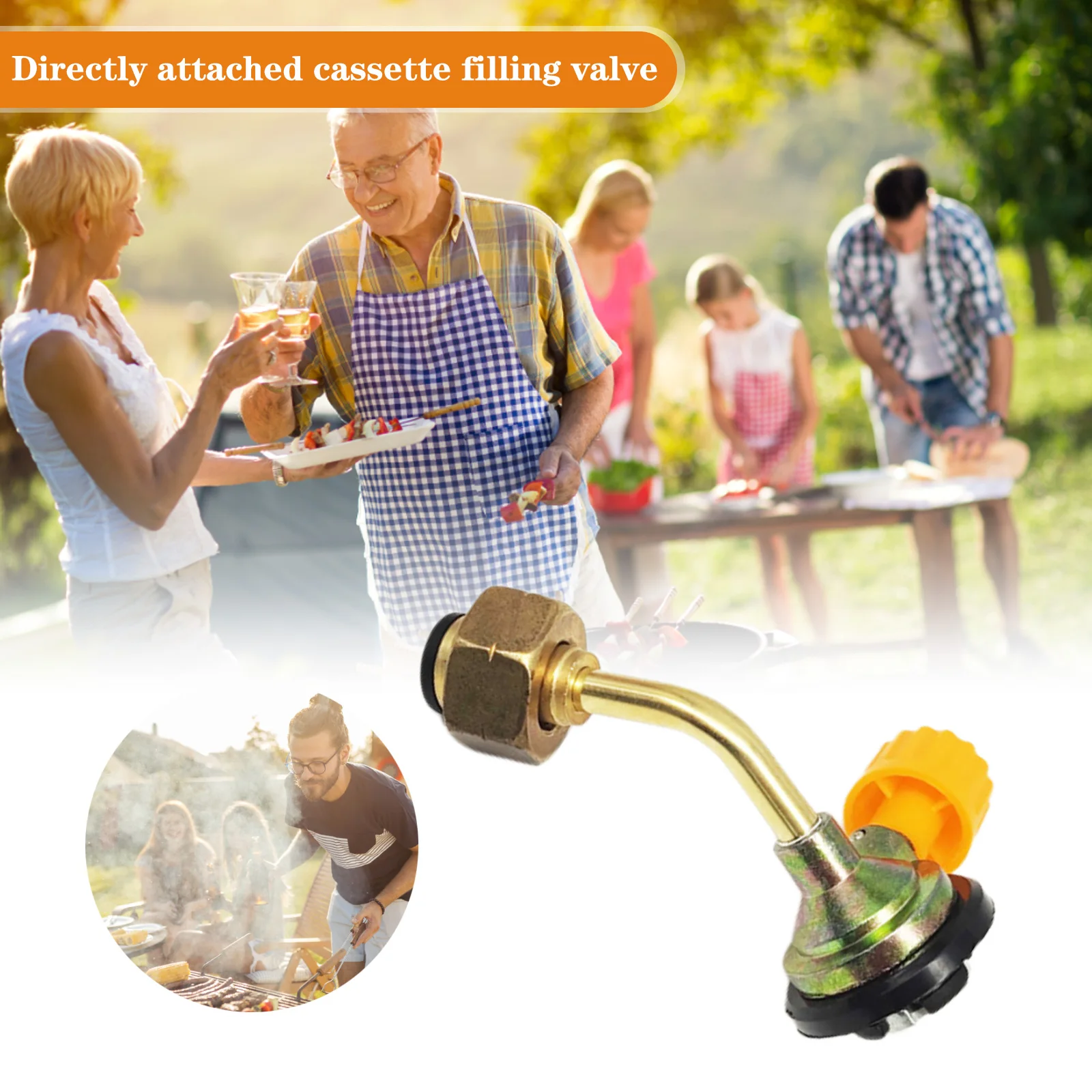 Long Gas Tank Inflation Valves Direct Connection Integrated Gas Stove Refill Adapter Gas Tank Inflation Adapters Outdoor Gadgets