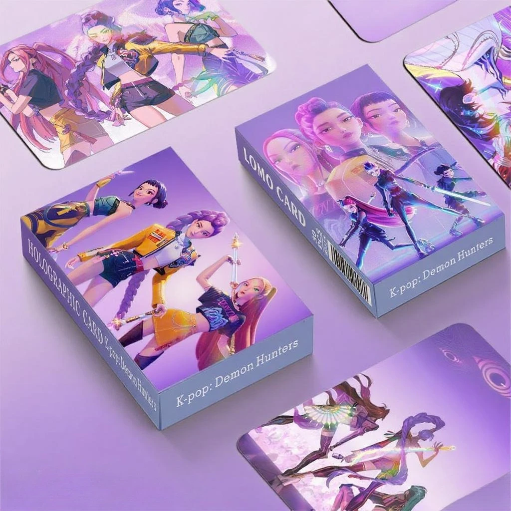 

1 Box Kpop Laser Card Anime Figure Collectible Cards for Boys Girls Fashion LOMO Small Cards for Fans Birthday Gifts