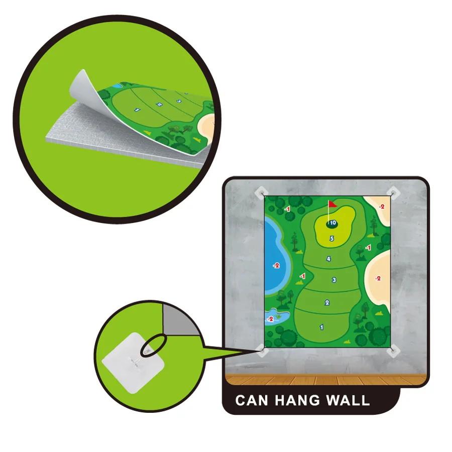 الكبار الاطفال داخلي لعبة الغولف دورة 59x70.8 بوصة ممارسة الغولف الحصير لينة ودائمة جولف التدريب حصيرة مع نادي الغولف الملحقات
