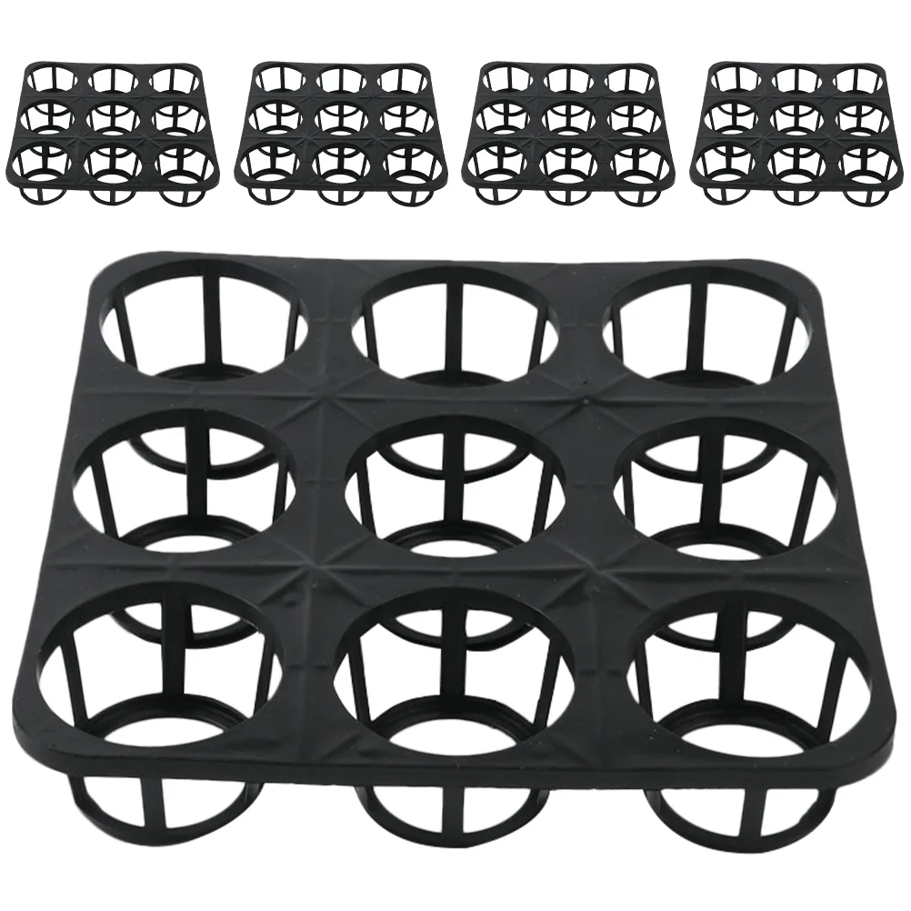 5 Pcs Seedling Pot Carry Trays Flower Bracket Plant Basin Frame Nursery Transport Holder