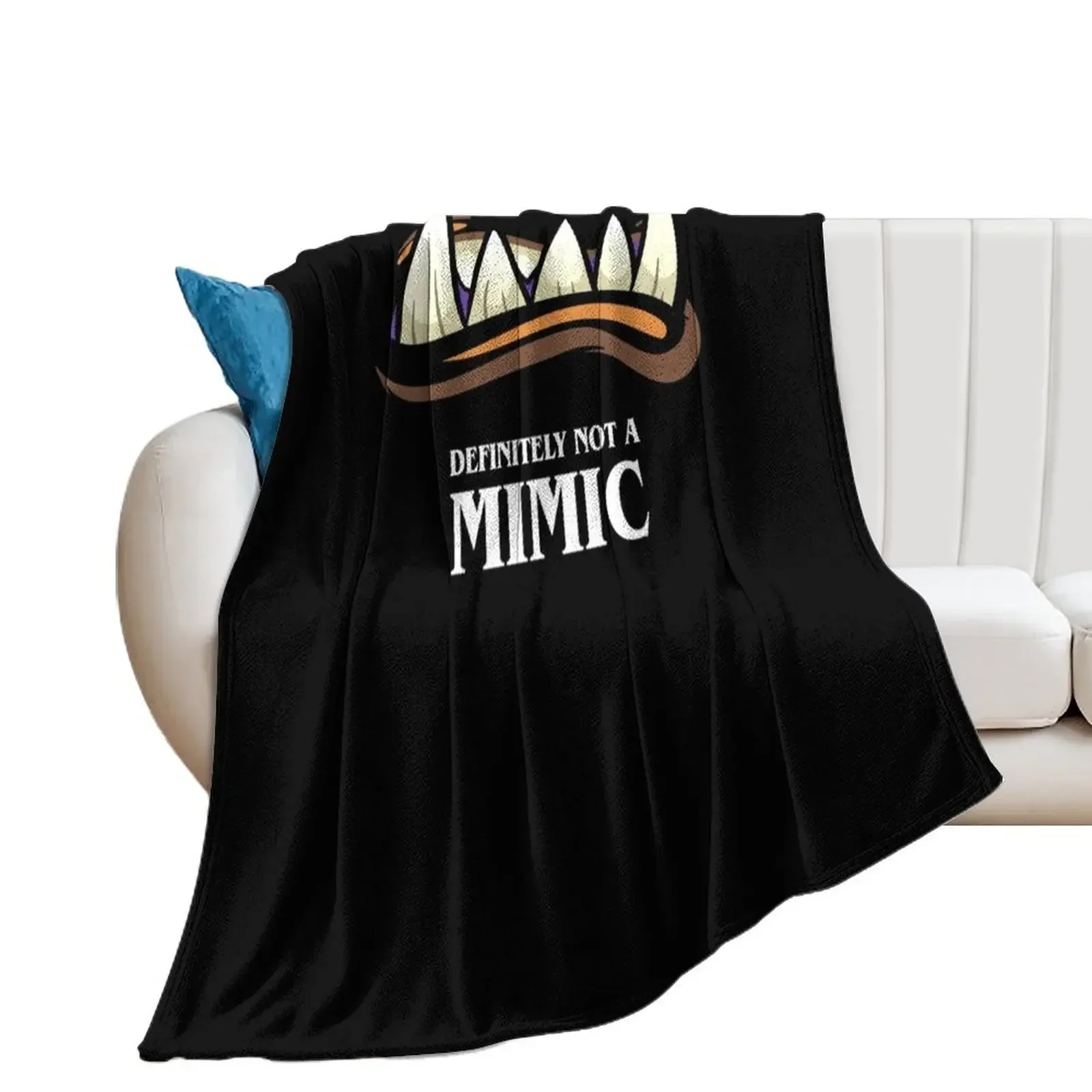 

Definitely Not A Mimic Tabletop RPG Gaming Throw Blanket Loose Nap Blankets