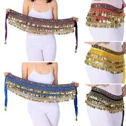 Thailand/India/Arab Dancer Skirt Women Sexy Belly Dance Hip Scarf Wrap Belt Dancer Skirt Female Show Costumes Sequins Tassels