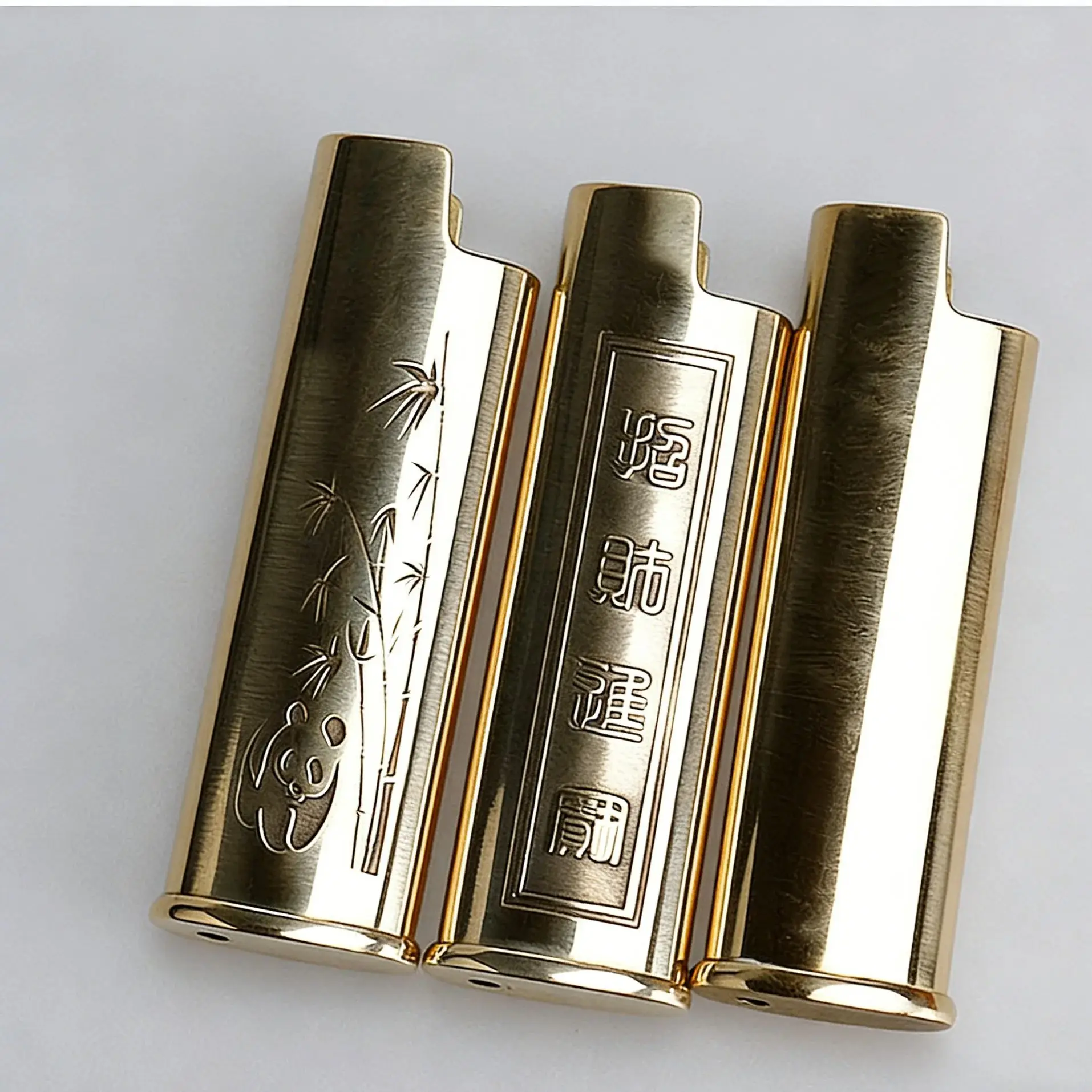 Brass Metal DIY Lighter Case Cover for For BIC Lighter Model (Small J5 Middle j3 )Metal Shell