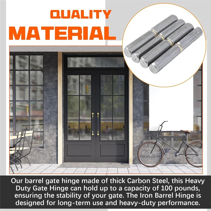 

ABGG-Hinge Welded Welded Hinge Heavy Duty Carbon Steel Removable Door Accessories For Swing Door Trailer