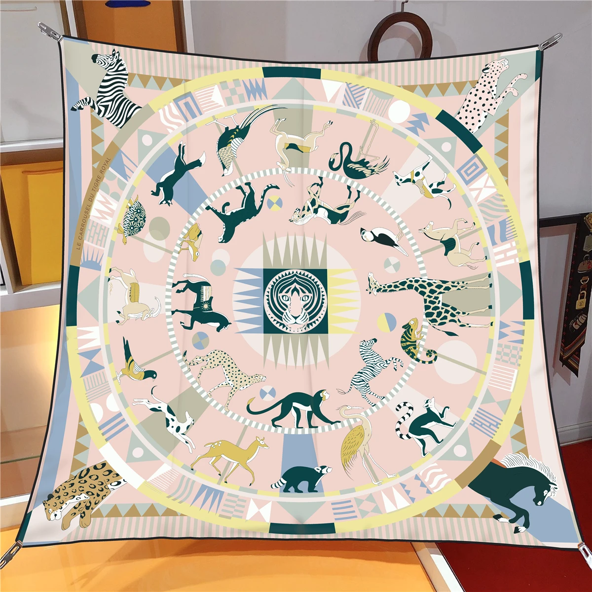 

90CM Silk Scarf Women Printed Square Scarves Head Echarpes Silk Foulards Femme Wraps Beach Shawls Bandana Lady Hijabs