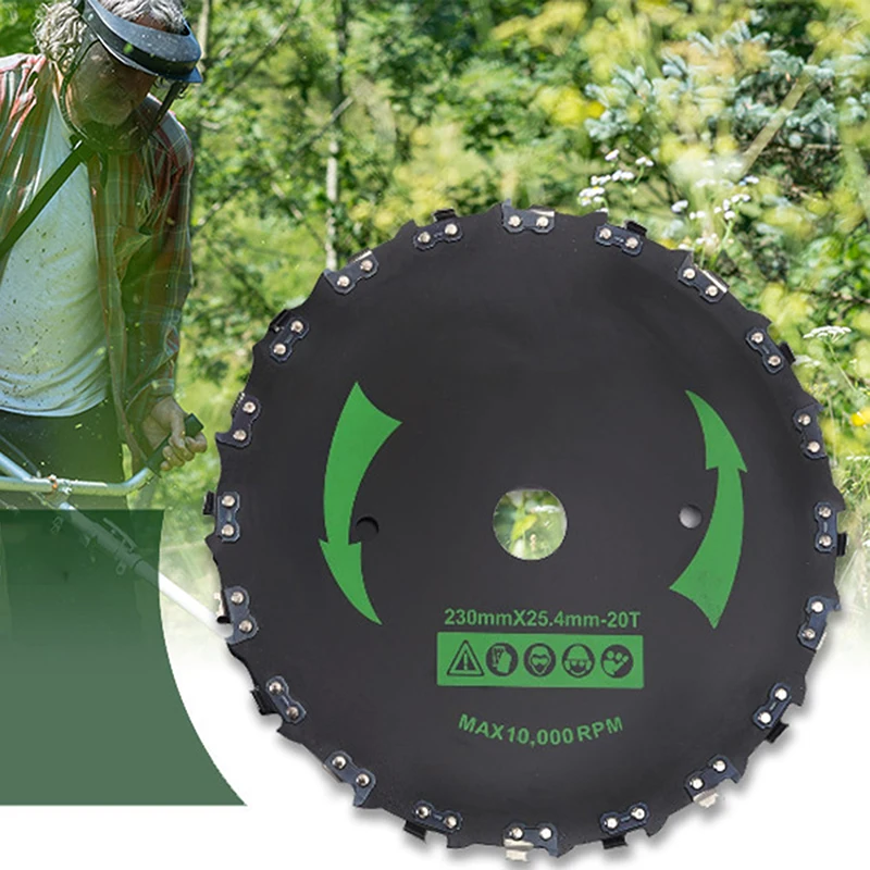 

Professional Grade 9-Inch Chainsaw Tooth Blade - 20 Teeth for Trimming Trees, Cutting String & Clearing Underbrush.