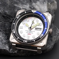 New Square Men's Watch Fit Japan NH35 NH36 Automatic Movement 10ATM Waterproof Diver Watch For Stainless Steel Sapphire Glass