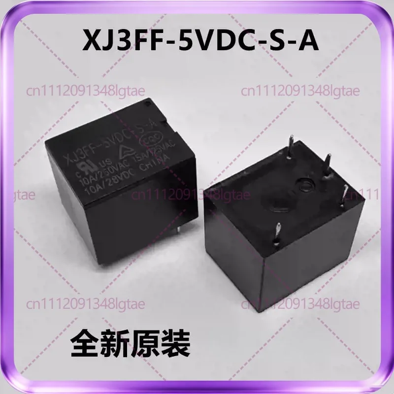 20pcs New original XJ3FF-5VDC-S-A 5V 10A relay 5VDC 4-pin DC5V