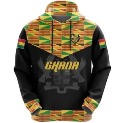 3D Printing African Country Ghana IndependenceDay Hoodies The Republic-of Ghana Emblem Flag Graphic Hooded Sweatshirts Pullovers