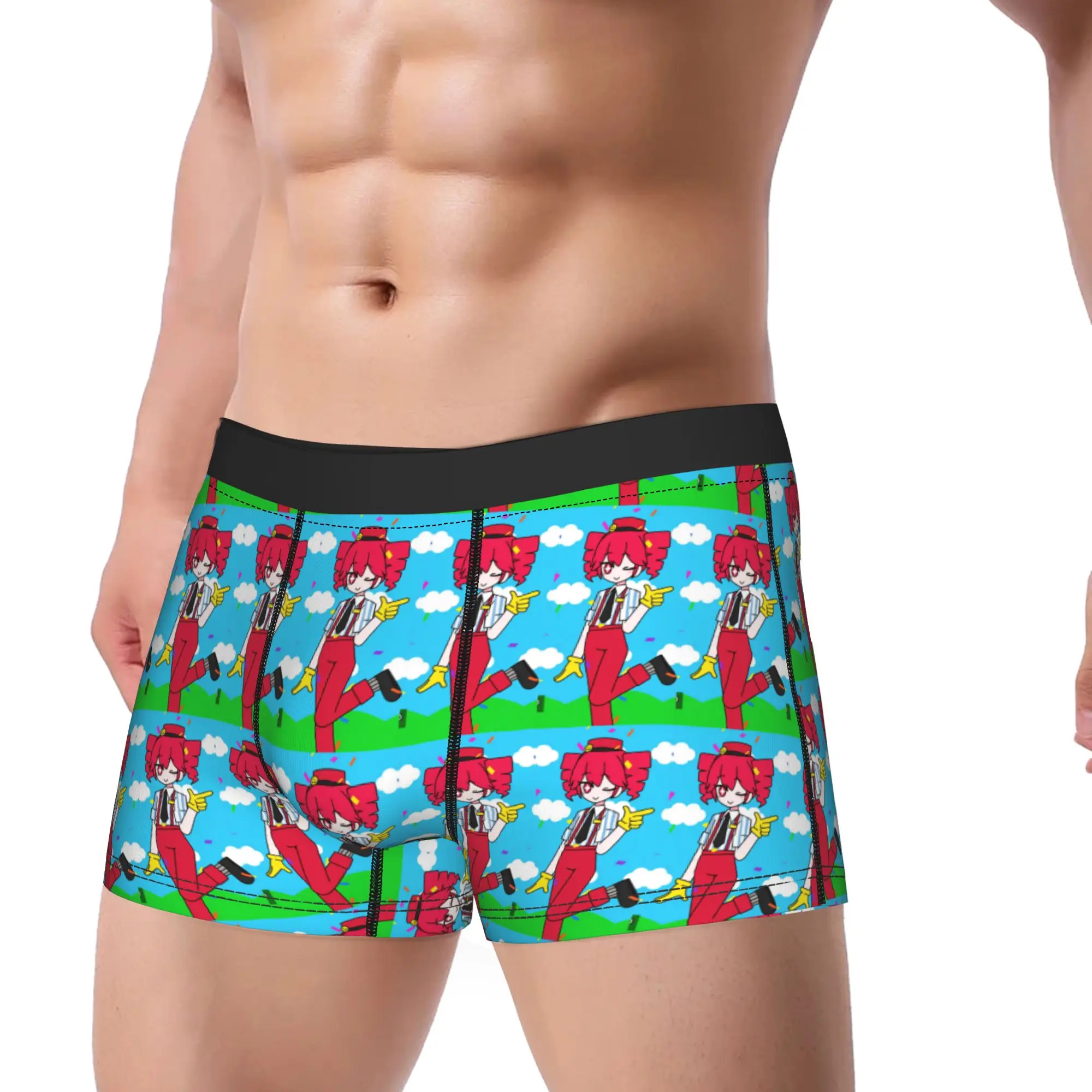 Kasane Teto Character Boxershorts  3D Pouch Underwear Trenky Pattern Shorts Briefs Breathable Men's Panties Plus Size