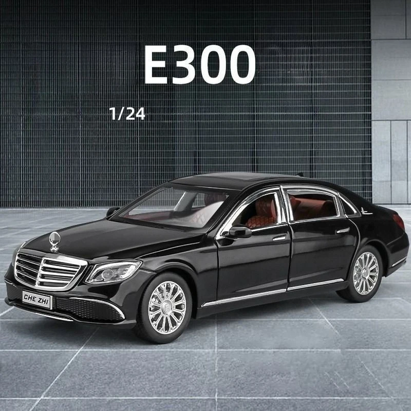 

Модель автомобиля E300L класса люкс, масштаб 1:24, литая под давлением, из металлического сплава, со звуком и светом, коллекционная игрушка для детей, подарок