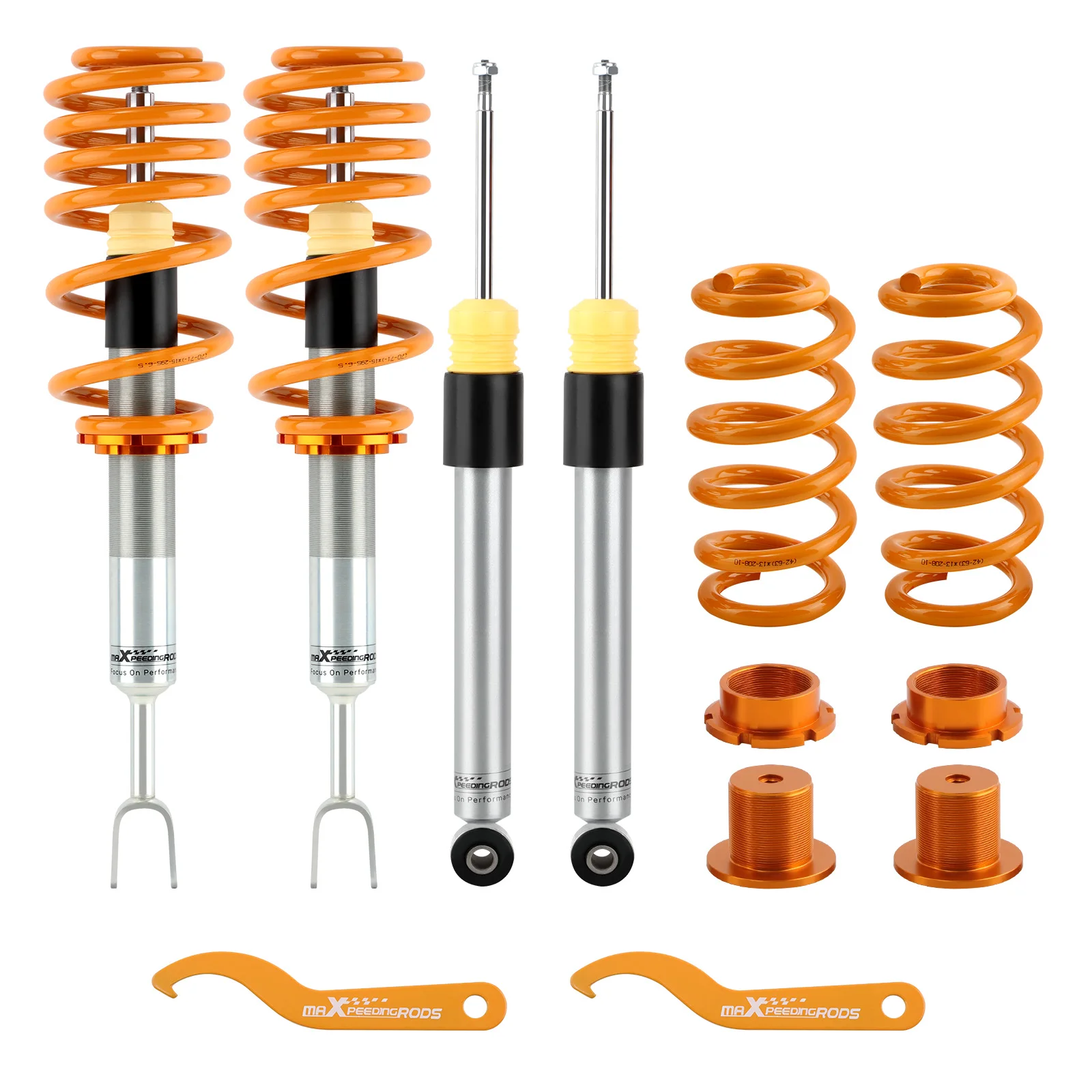 Suspension Coilovers Shock Spring Strut For Audi A4 CABRIO 8E B6 B7 2000-2008 Height Adjustable Coilovers Suspension Kit