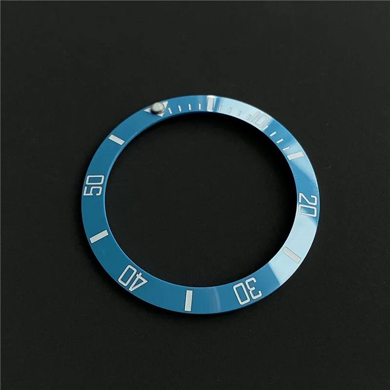 38mm 007 sub turquoise Light Blue Ceramic Watch Bezel Insert Case For Diving NH35 NH36 Movement Seiko SKX007 ring Replacement