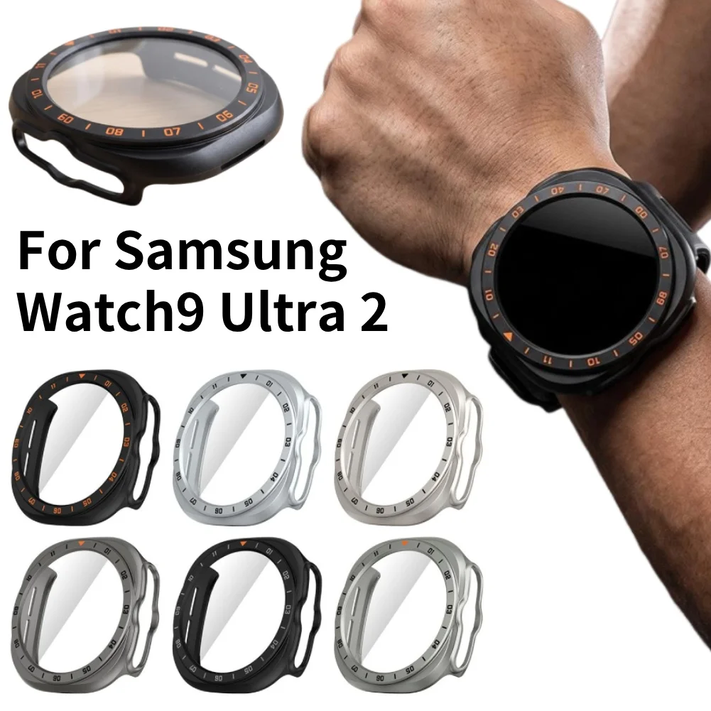 Full Cover Case For Samsung Galaxy Watch9 Watch Ultra 2 PC Bumper with Built In Screen Protector Tool Free Snap On Design