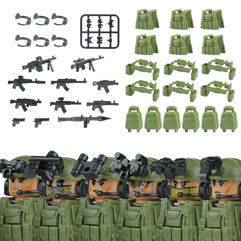 Stadt SWAT Geist Kommando Figuren Special Forces Figuren Bausteine UN Armee Soldat Polizei Militär Waffe Ziegel Spielzeug