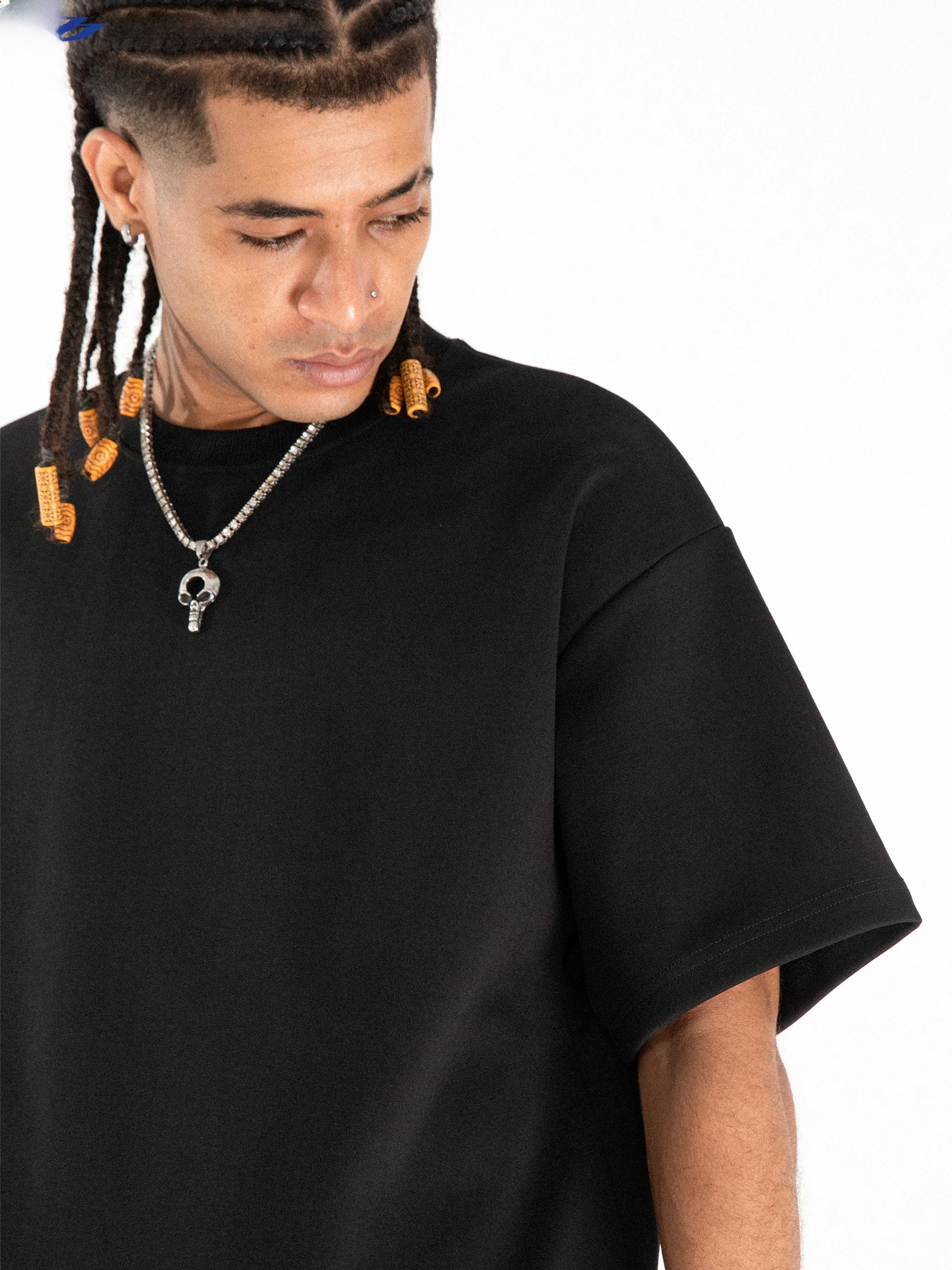 

Onesevenine American Style Streetwear Loose Fit Short Sleeve Pure Cotton T-Shirt Unisex Breathable Comfortable Citywalk Wear