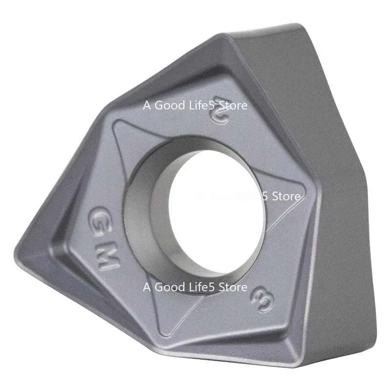 Suitable for Numerical Control Insert WNMU080608 Peach-shaped Double-sided Milling Tungsten Steel Cutter Head Carbide Grain