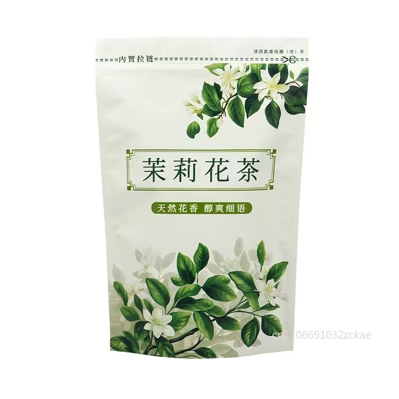 Bolsas para juego de té de jazmín, bolsas de embalaje autosellables de jazmín Oolong verde, bolsa de papel de aluminio de 250g y 500g, varios diseños
