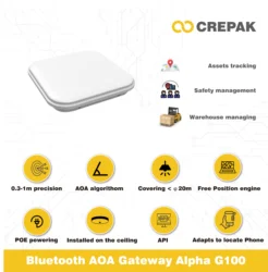 Bluetooth/BLE AOA ángulo de llegada de alta precisión RTLS Gateway/localizador/Estación Base Alpha G100