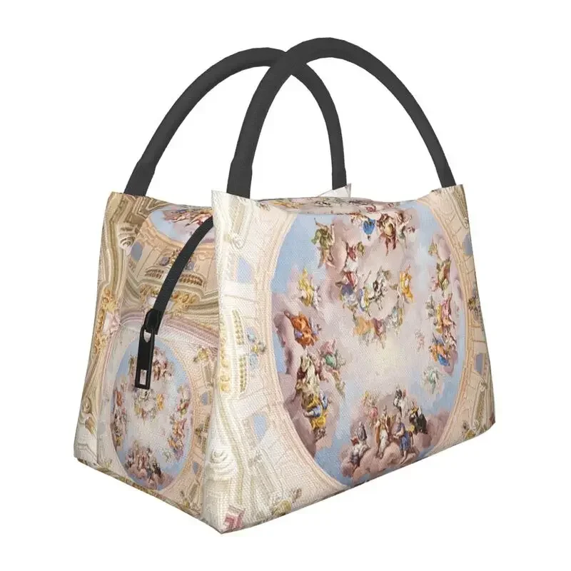 Custom Renaissance Ceiling Painting Gods Angels Fresco Lunch Bag Men Women Thermal Cooler Insulated Lunch Box