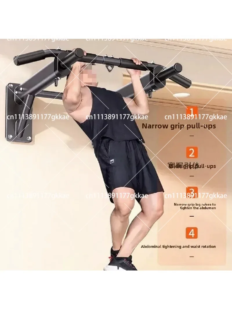 Wall Mounted Pull Up Bar Heavy Duty Horizontal Chin Up Bar for Home Gym Indoor Strength Training Equipment