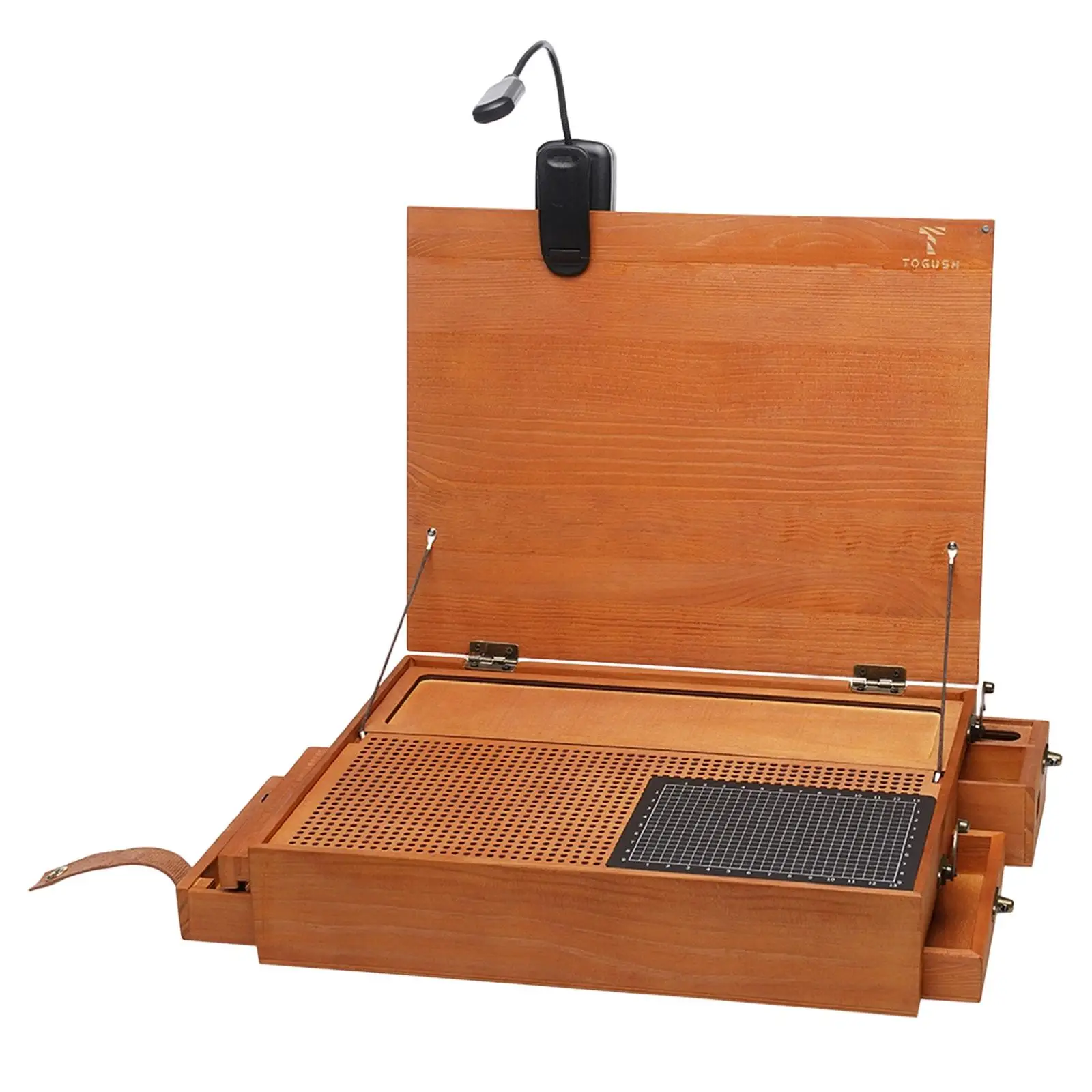 Stół warsztatowy do modelarstwa, przenośny organizer z matą do cięcia, stół roboczy z oświetleniem do polerowania, kolorowania, tworzenia modeli