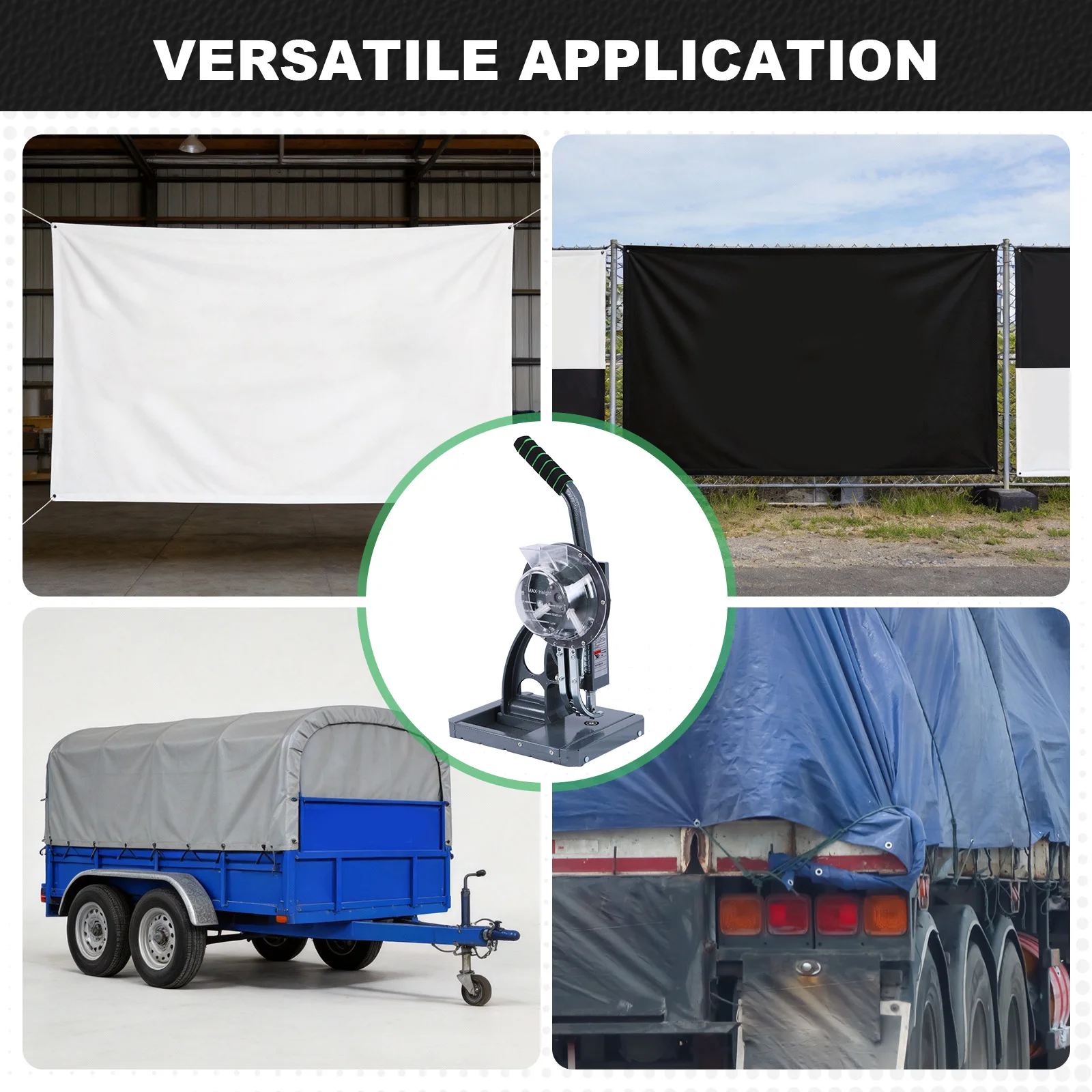 

Полуавтоматический пресс для установки люверсов с 5000 металлическими люверсами, 10 мм, для ткани, кожи, баннеров, DIY проектов