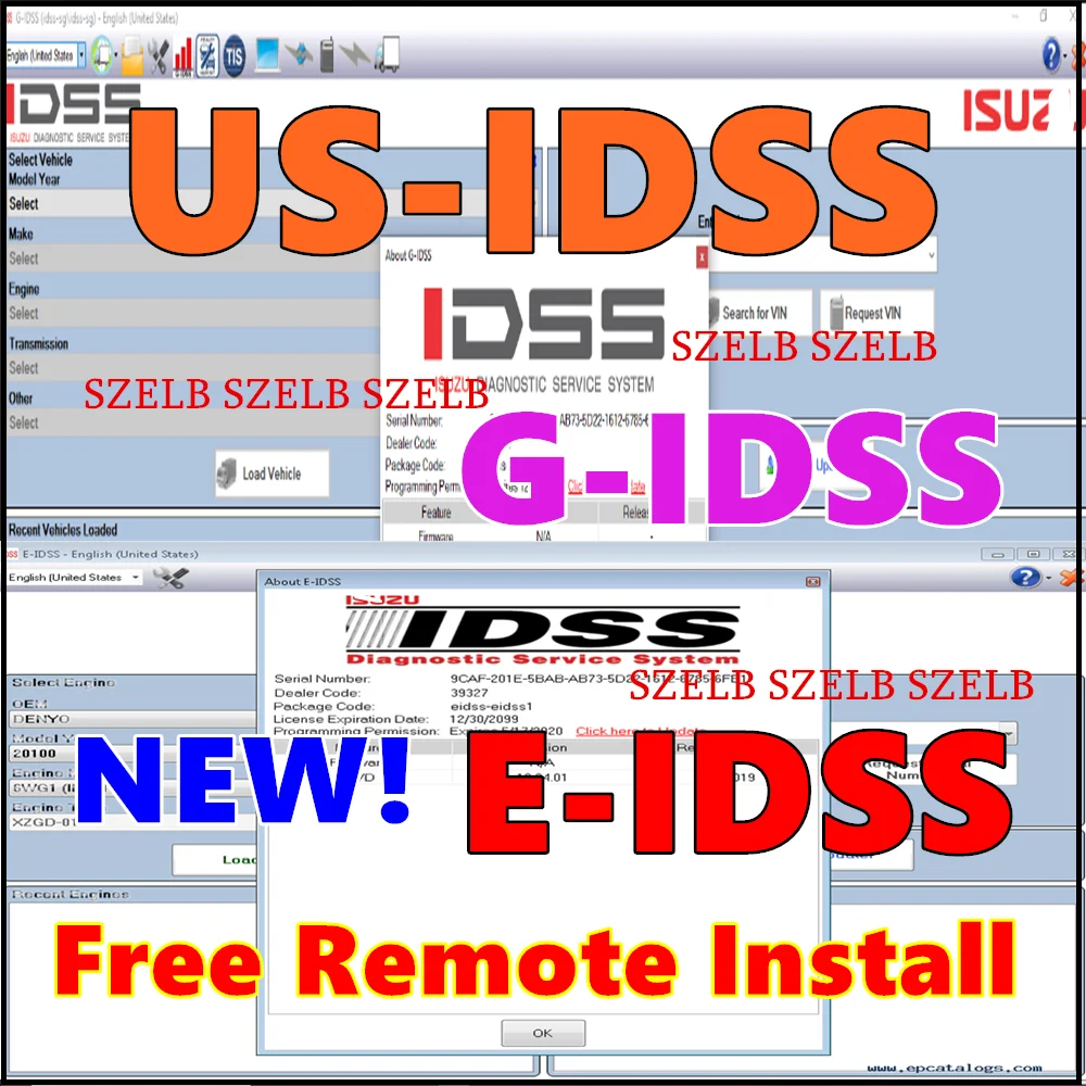 2025 Diagnostic Software I-suzu Global G-IDSS US-IDSS E-IDSS 10.2024 USA and Canada for Isuzu Truck Diagnostic Service System