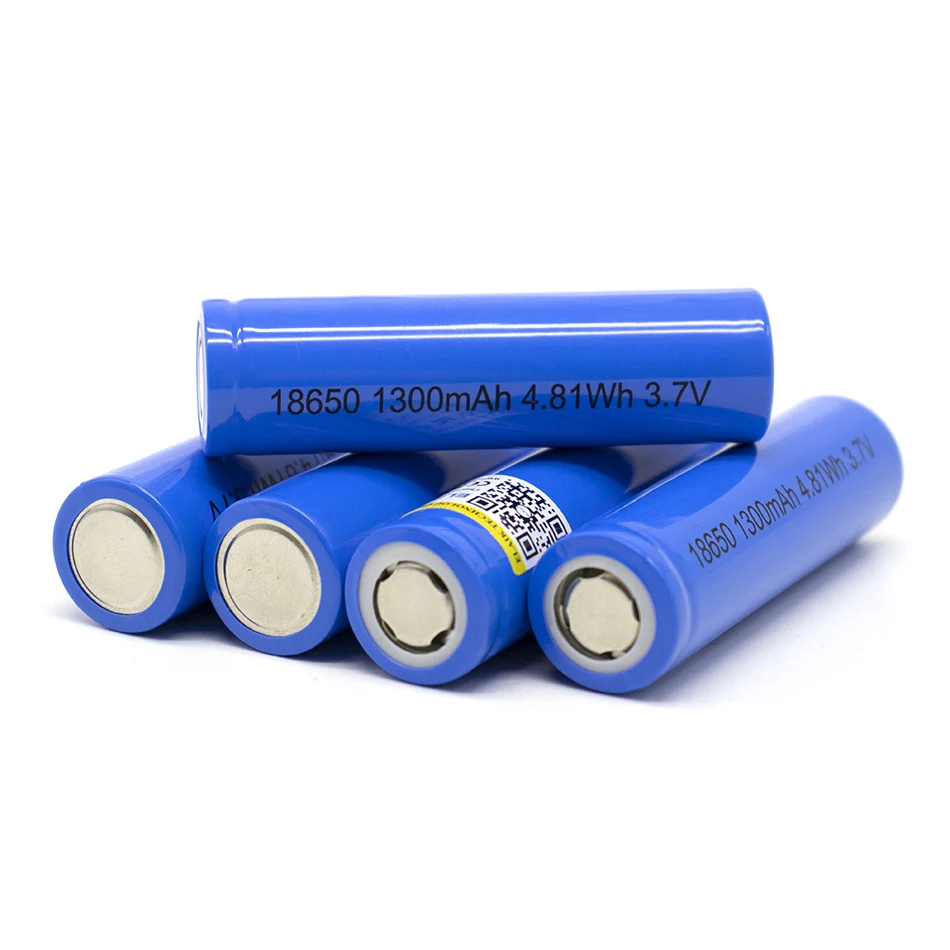 4PCS 18650 1300 mah power lithium battery 3.7 V strong light flashlight rechargeable battery