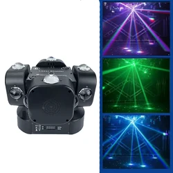 Nuovo arrivo rotante raggio Laser testa mobile luce RGBW 4 in1 Led con effetti stroboscopici illuminazione scenica per DJ Disco Club Music Party