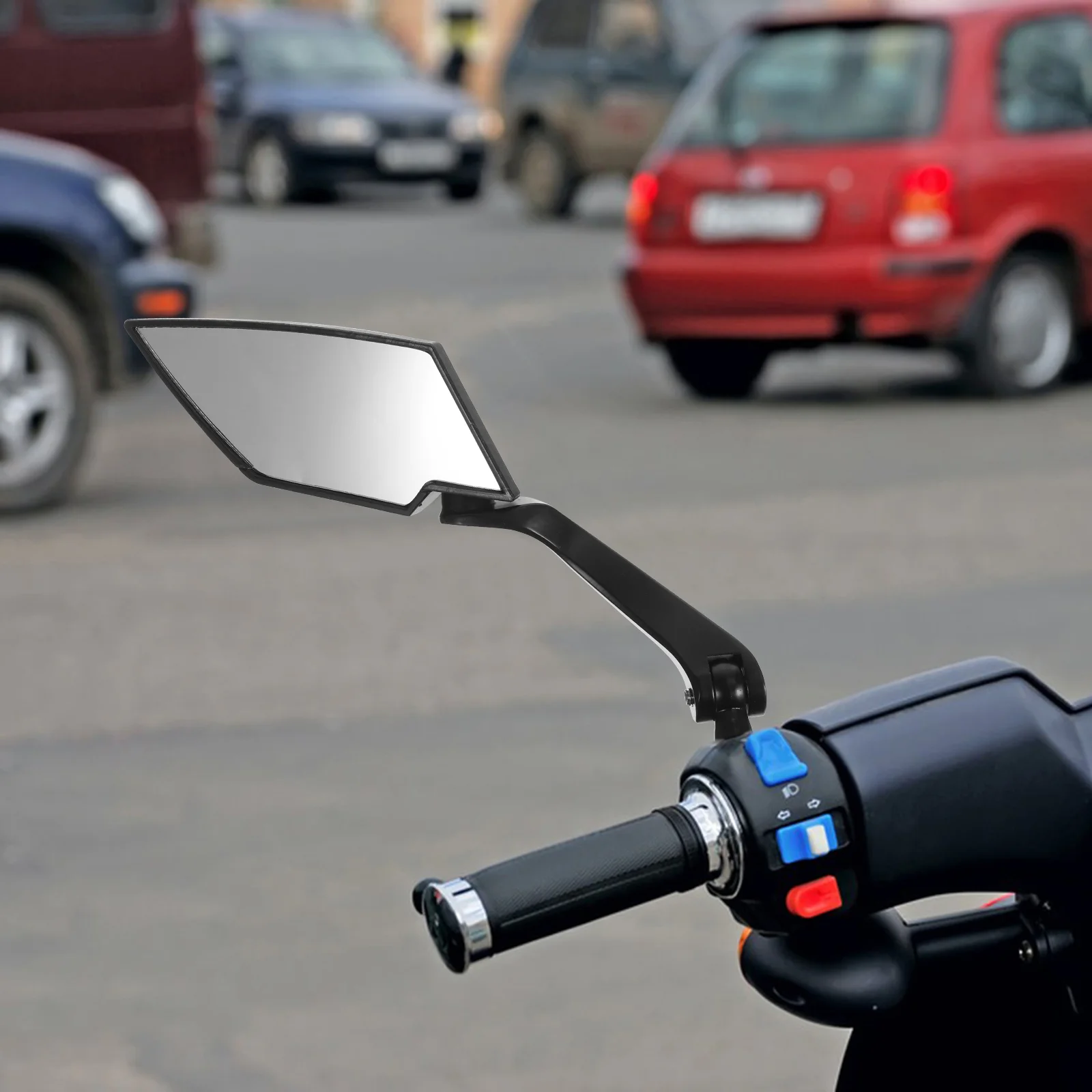 Universal Adjustable Motorcycle Scooter Snake Skin Pattern Aluminum Side Rear View Mirrors motorcycle modified rearview mirror