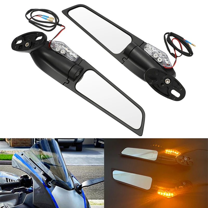 Motorcycle Mirror Modified Wind Wing Adjustable Rotating Rearview Mirror For Honda CBR650R CBR1000RR CBR600RR CBR 250R 300R 400R