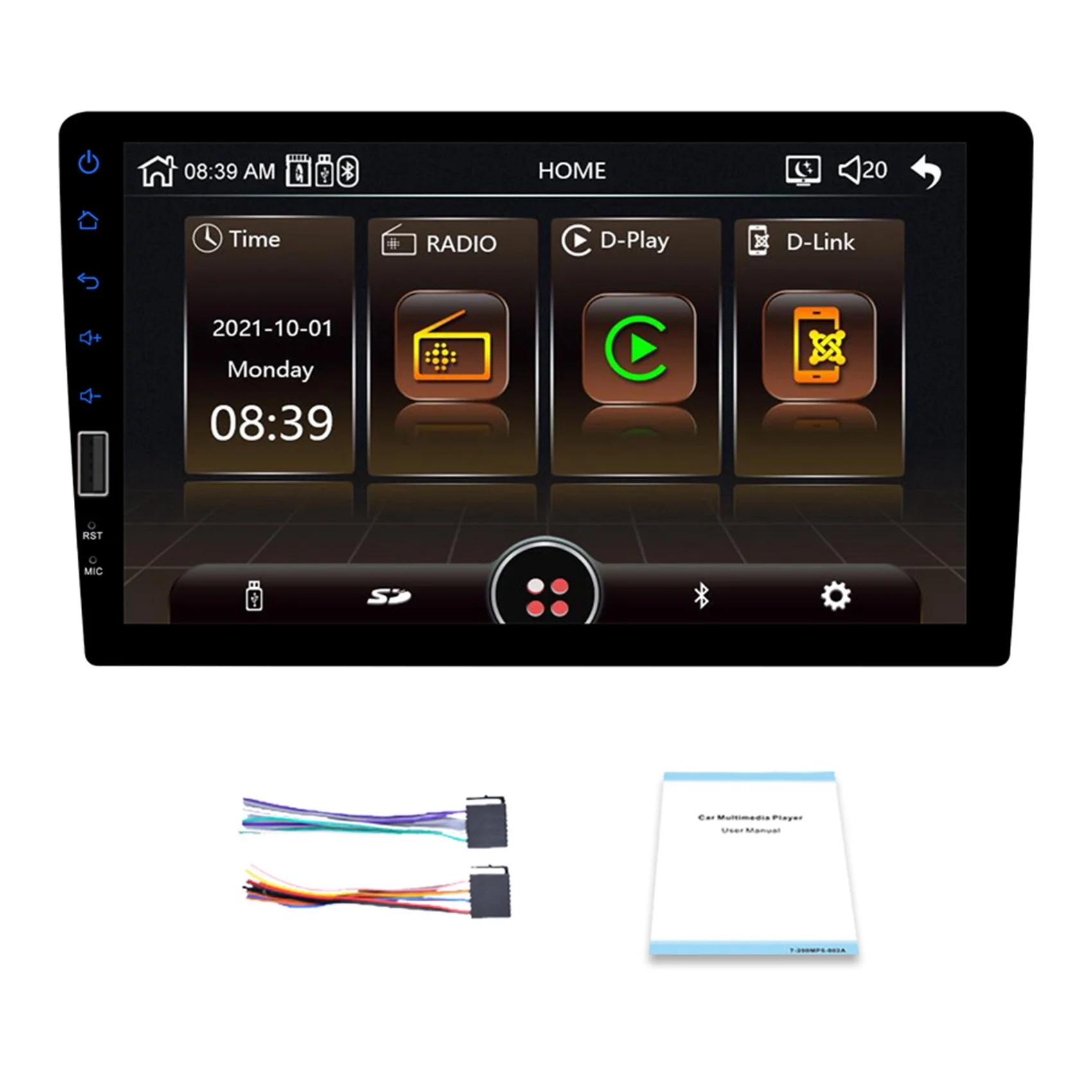 1 Din Car Radio Autoradio Multimedia Player Touch Screen Car Stereo MP5 FM Bluetooth USB Camera Car 1 Din Player 7120