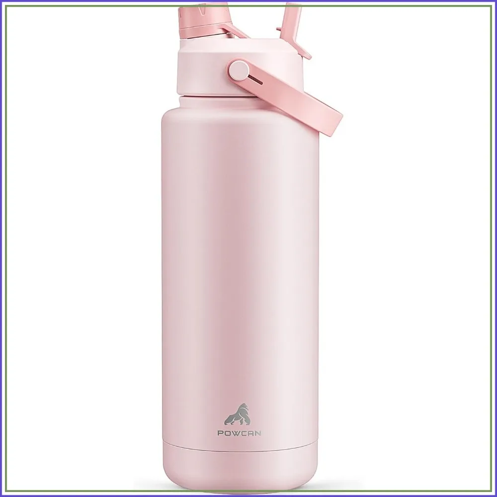 

40 oz Insulated Water Bottle with 2-in-1 Straw and Spout Lid, Keep Cold 24H, Leak-Proof, BPA-Free, Double Wall Stainless Steel for Sports, Gym, Travel, School