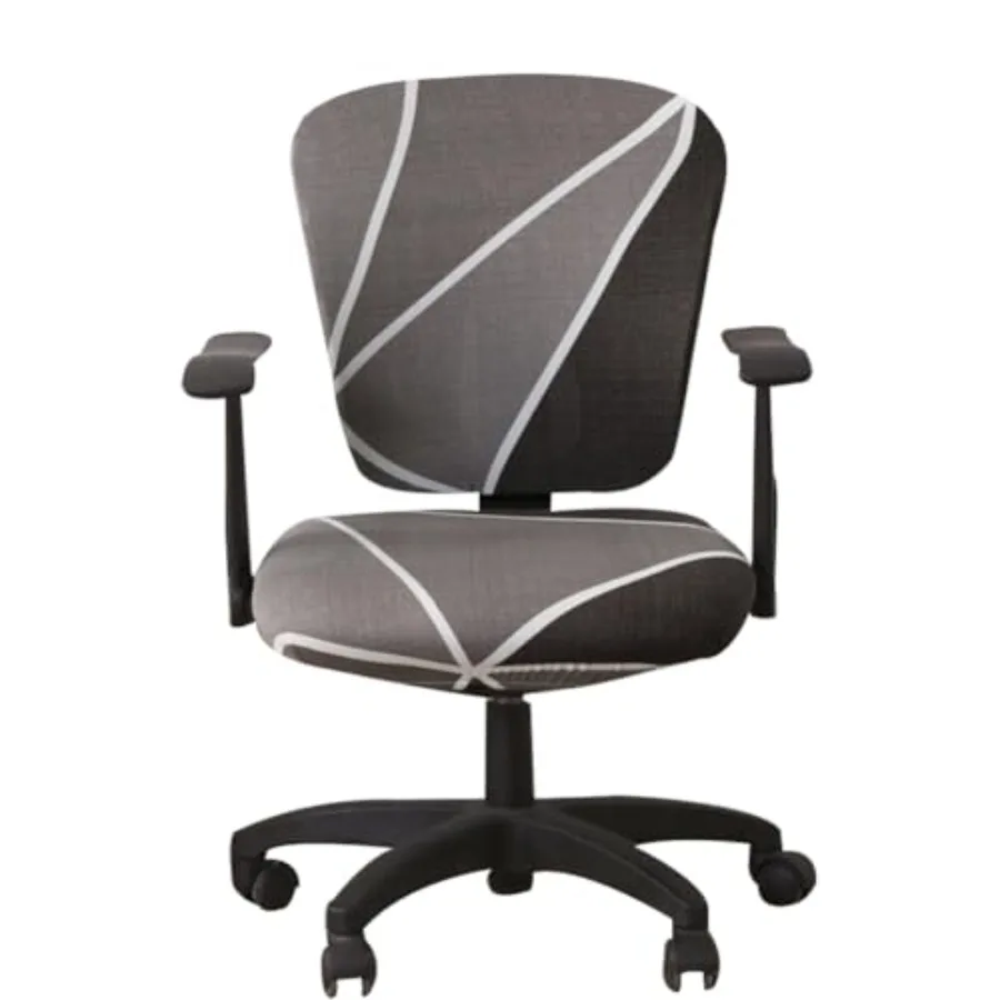 

Computer Office Chair Cover - Split Protective and Stretchable Cloth Polyester Universal Desk Task Chair Chair Covers Stretch R