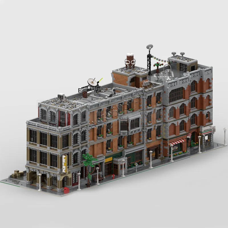 4253 PCS Haus Straße Gebäude Prime Ecke Architekten MOC Anpassen Modulare Baustein Kinder Kreative DIY Montage Spielzeug Geschenk