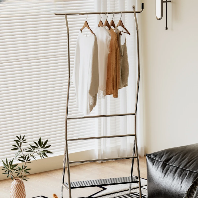 Modern minimalist clothing and hat rack, home living room, bedroom, floor to ceiling