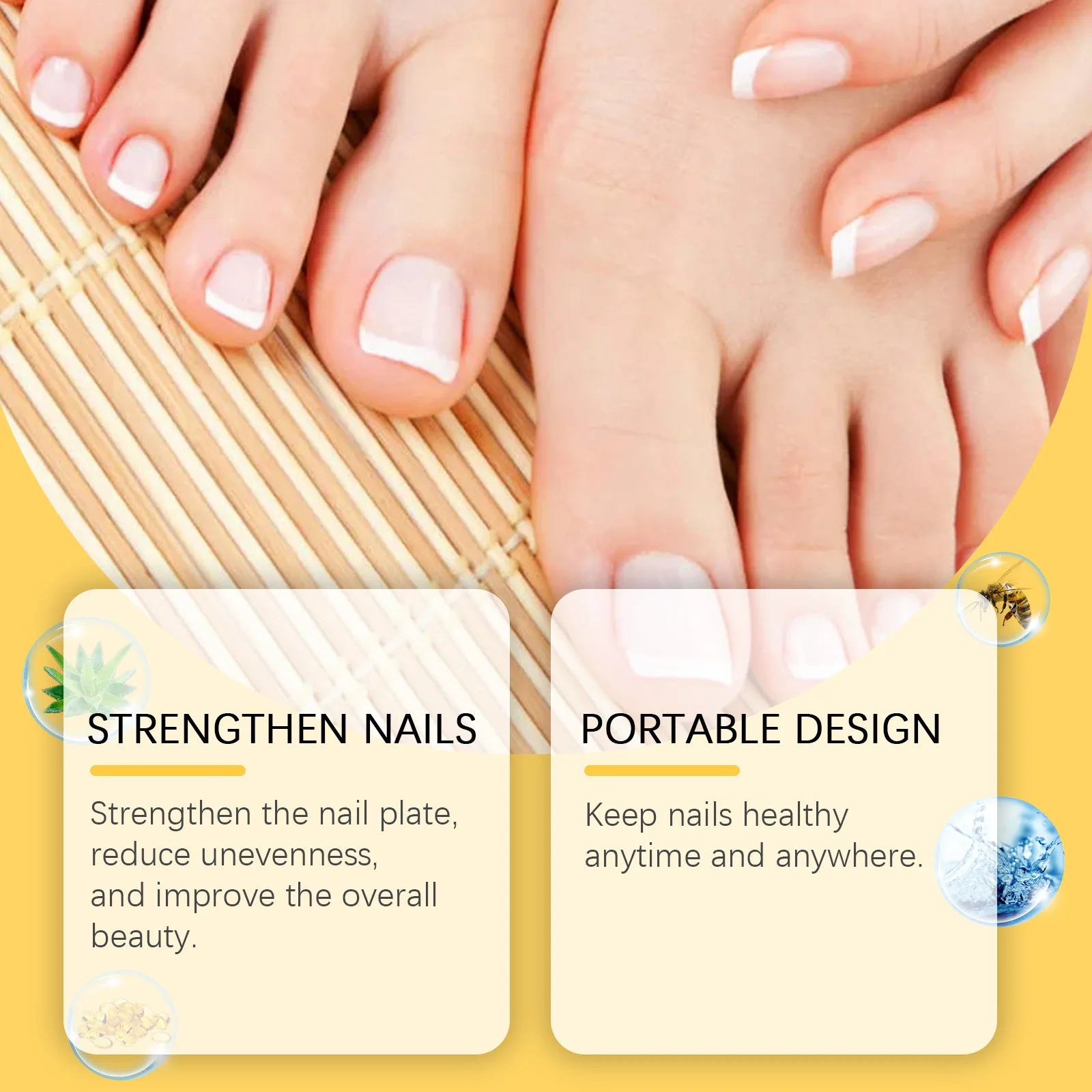 4pcs/set Ximonth Bee Venom Nail Spray Pedicure Cleaning And Repairing Smooth And Clean Nourishing Care Solution