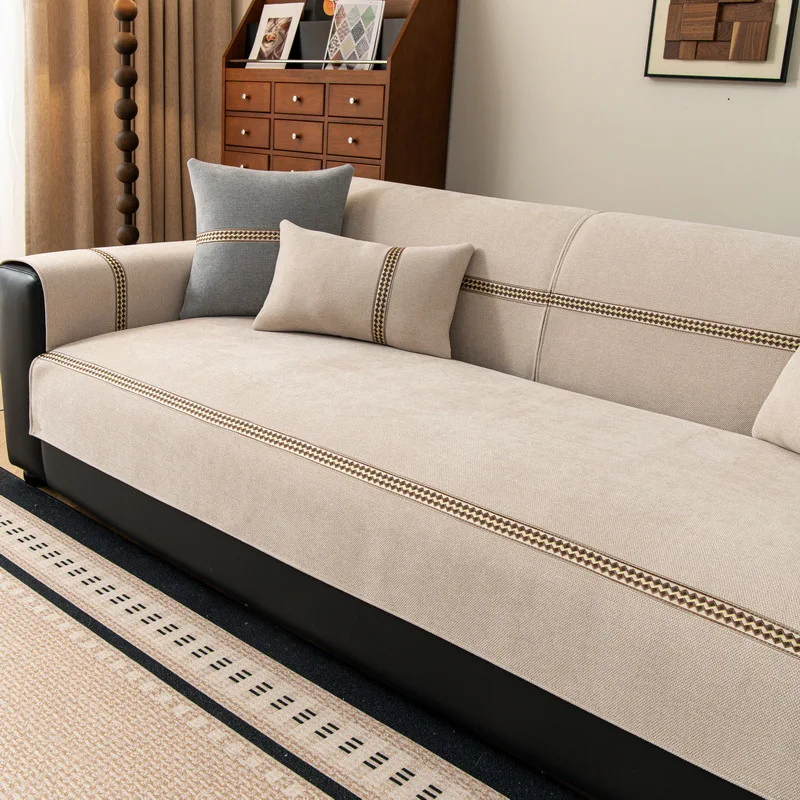 Non-Slip Modern Simple Fashion Chenille Sofa Cushion Machine Washable Sofa Cushion Four Seasons Universal