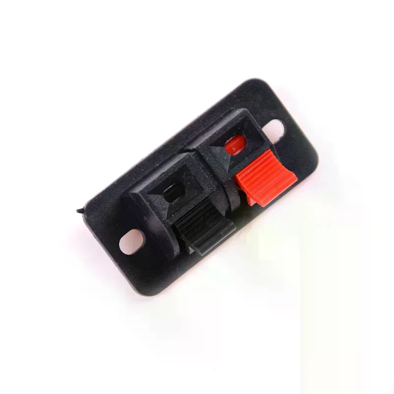 5x 2 Positions Push in Jack Spring Load Audio Speaker Terminals Panel Connector
