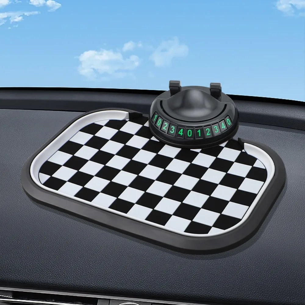 

Multi-Function Grid Car Phone Holder Non-Slip Pad Anti-Slip Mat Car-Mounted Organizer Storage Organizer Three-In-One Design