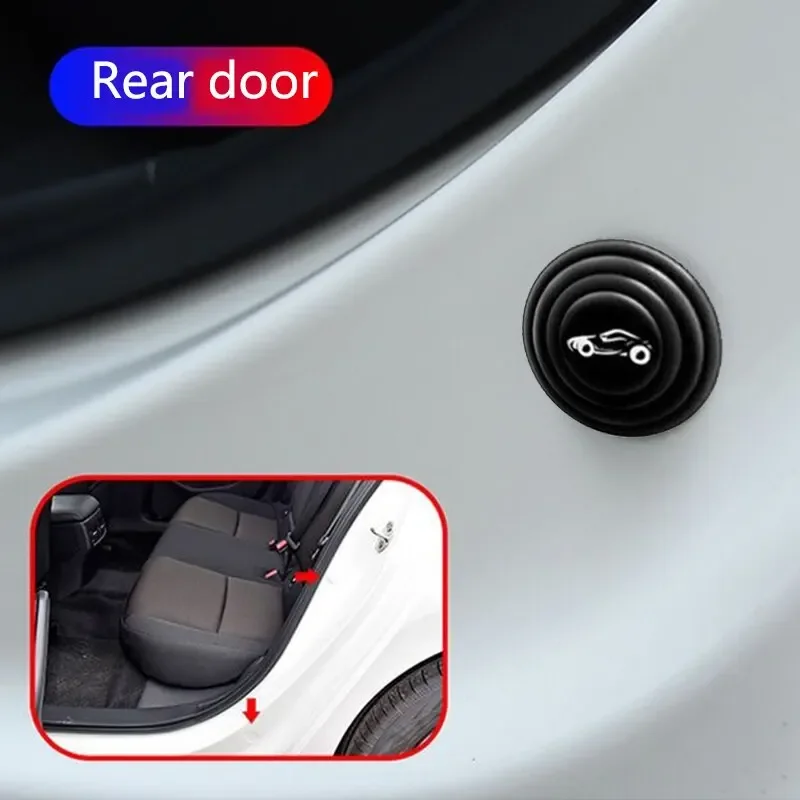 10pcs Car Door Silicone Anti Shock Pad Universal Trunk Sound Insulation Thickening Cushion Stickers Anti Car Door Protector