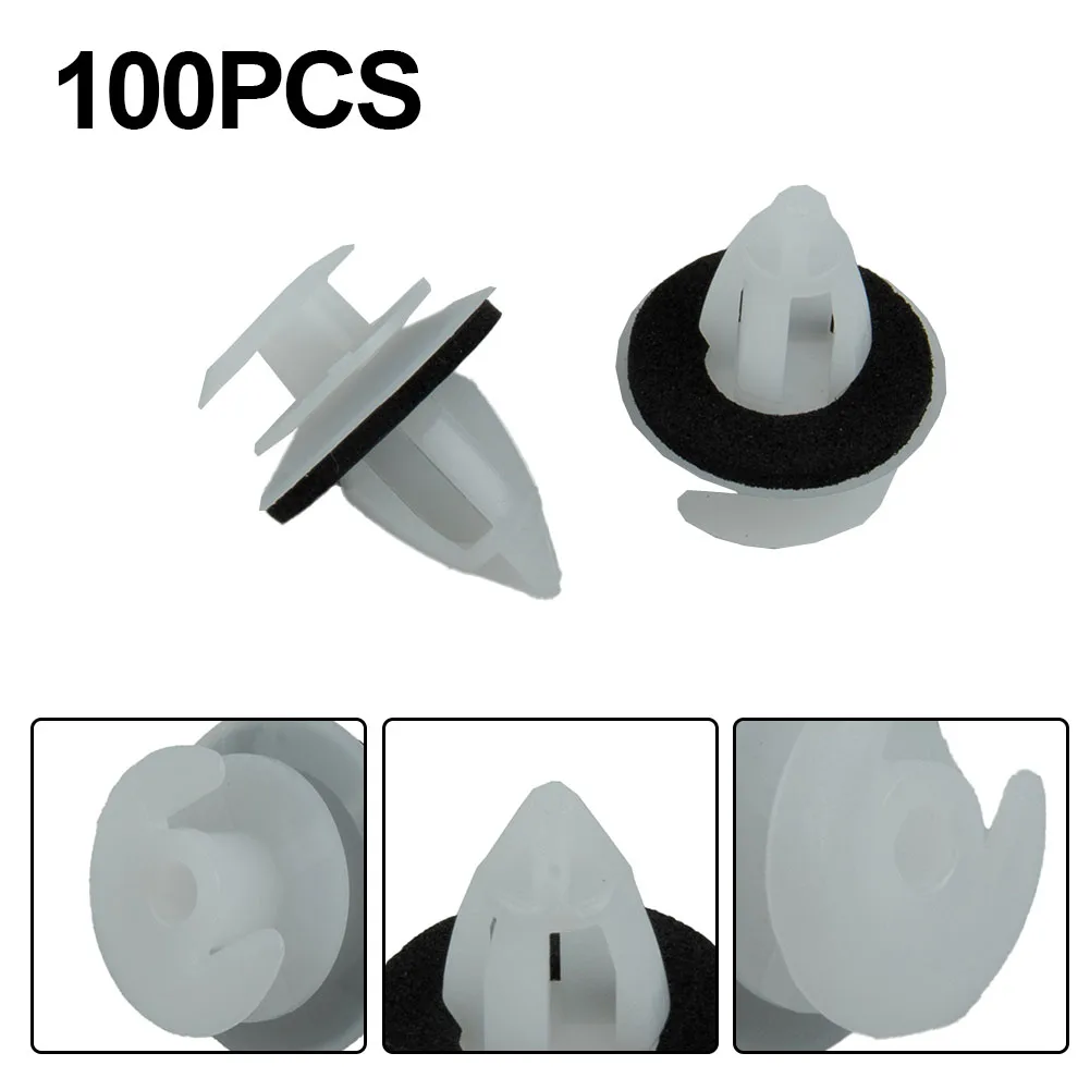 

Spare part Fastener clips Replacement 100pcs Accessory Decor Fender Rivets White With Seal Ring Plastic Useful