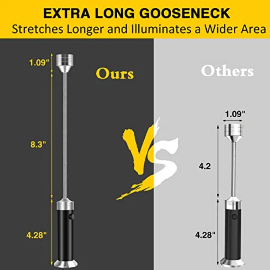 أضواء شواية باربيكيو شواء الهدايا للرجال أبي شواء شواء اكسسوارات للخارجية قاعدة مغناطيسية مصباح LED فائق السطوع 360 درجة ib #3