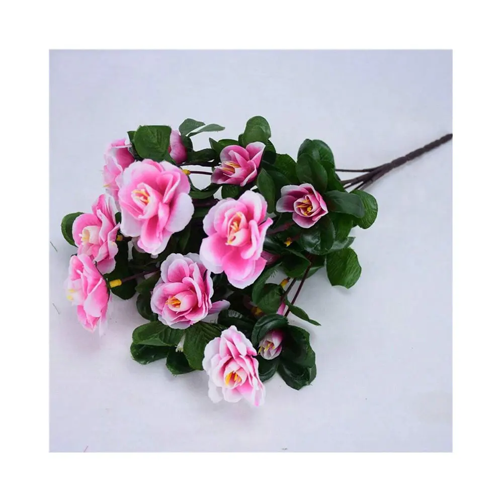 Outdoor Herbst Künstliche Rote Azalea Hochwertige Blumen Büsche UV-beständig Dekor Gefälschte Blumen Home Dekorationen Klein Für Garten – Detail 10